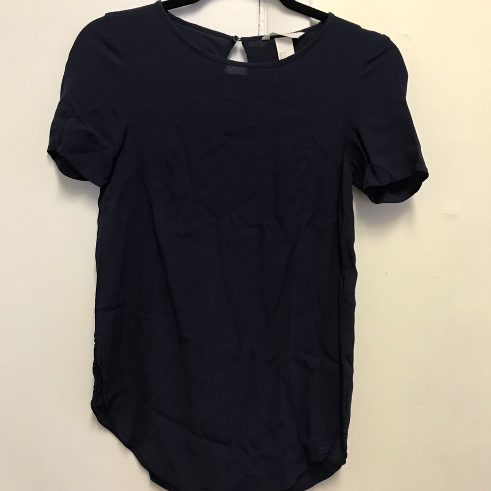 Navy Blue short sleeve top